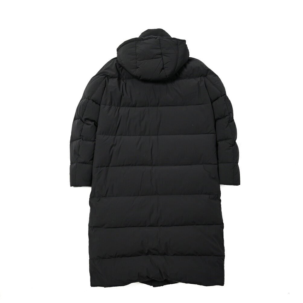 23-24AW MOORER "MAKALU-KN" ストレッチナイロン 着脱可能フード付きダウンロングコート(ACQUARESISTANT)｜GUARDAROBA MILANO OFFICIAL STORE