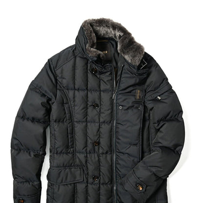 23-24AW MOORER "SIRO-KM" ポリエステル100% 立襟ファー付きセミダブルブレストダウンジャケット｜GUARDAROBA MILANO OFFICIAL STORE