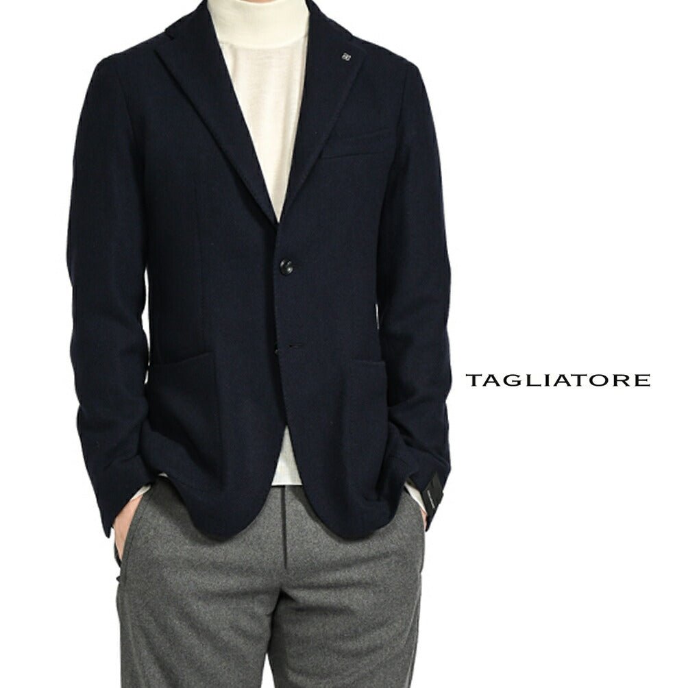 【訳あり品】タリアトーレ　スーツ　ヴァージンウール　ネイビー　L　イタリア製ウール100%