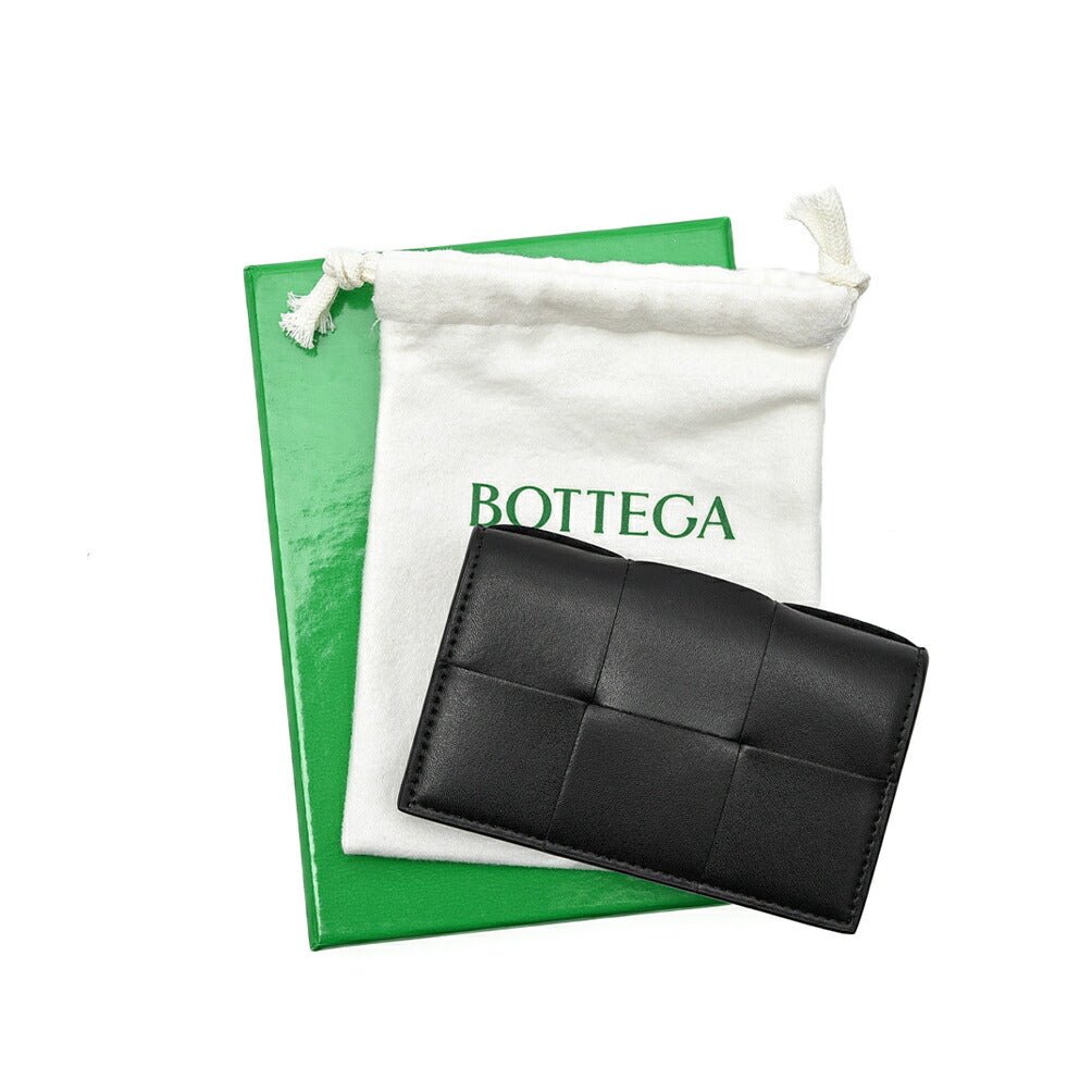 24SS Bottega Veneta マキシイントレチャートレザー カードケース(名刺入れ) / ブラック / Free