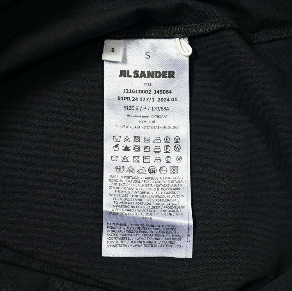 24SS JIL SANDER コットン100% クルーネック半袖Tシャツ(レギュラーフィット)