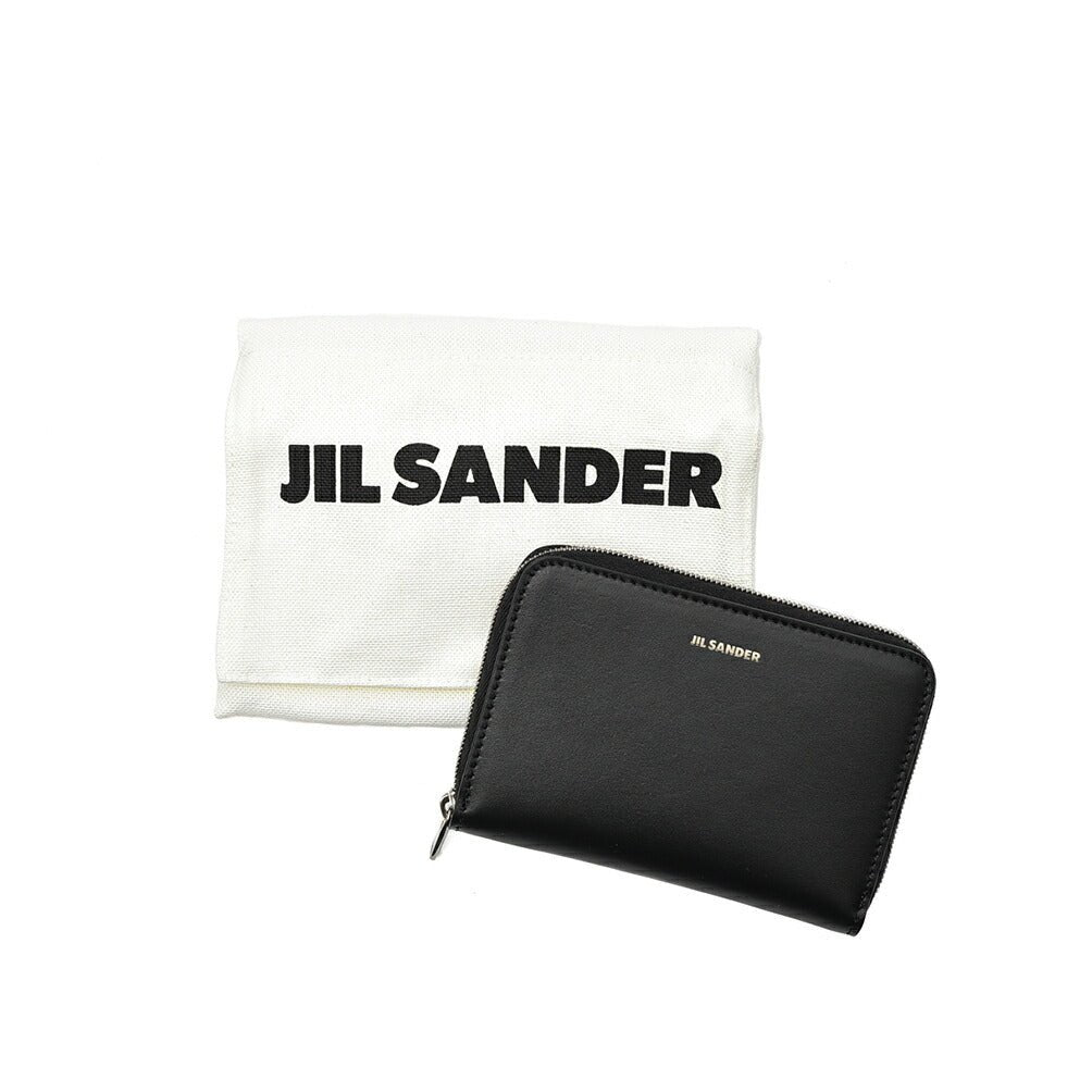 JIL SANDER カーフレザー フォールディングジップアラウンドウォレット(二つ折り財布)