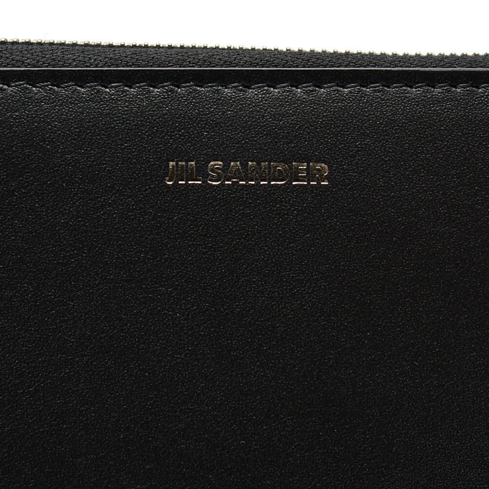 JIL SANDER カーフレザー フォールディングジップアラウンドウォレット(二つ折り財布)