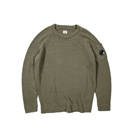C.P.COMPANY コットン100% クルーネックラグランニットセーター｜392740 - A - 56｜GUARDAROBA MILANO OFFICIAL STORE