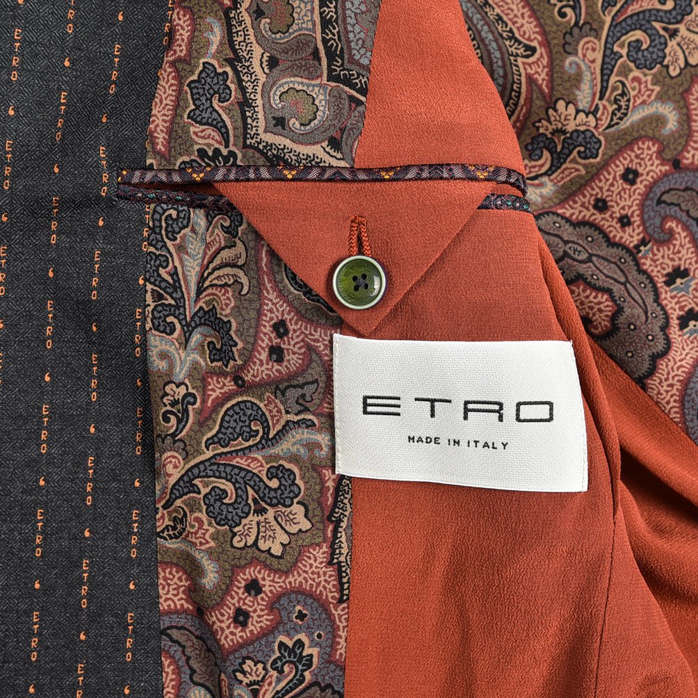 SALE｜ETRO ウール100% 2Bシングルテーラードスーツ