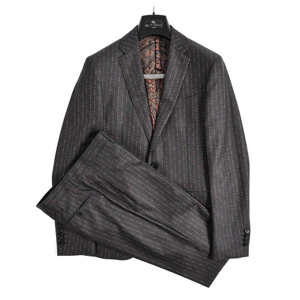 専用です。エトロ　スーツ　ウール100% イタリア製　52裾幅205-21