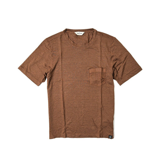 2023SS GRAN SASSO "Vintage" ストレッチリネン クルーネック半袖Tシャツ｜GUARDAROBA MILANO OFFICIAL STORE