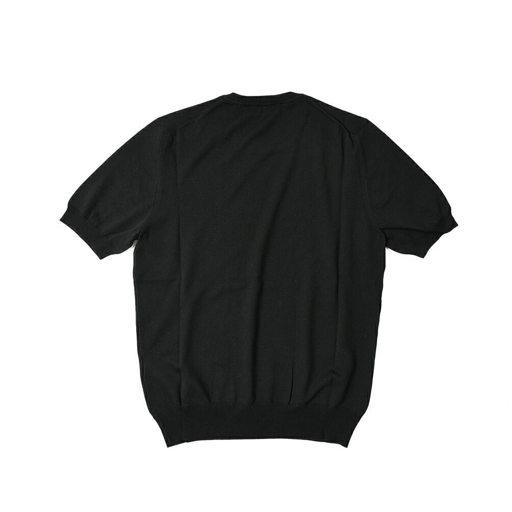 GRAN SASSO Vintage オーガニックコットン100% クルーネック半袖ニットTシャツ / SLOWEAR