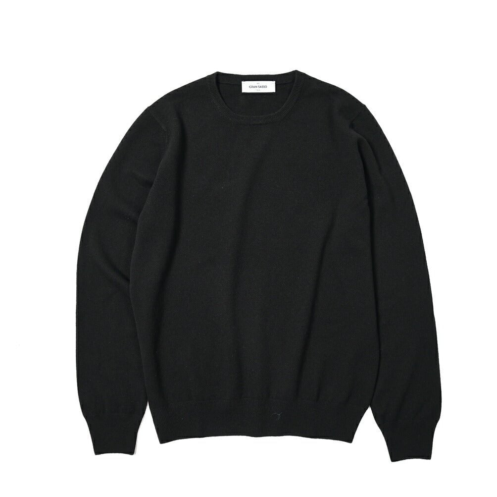 50【フェンディ】メンズ ウール ロゴ ニット セーター ブラック FENDI平置き