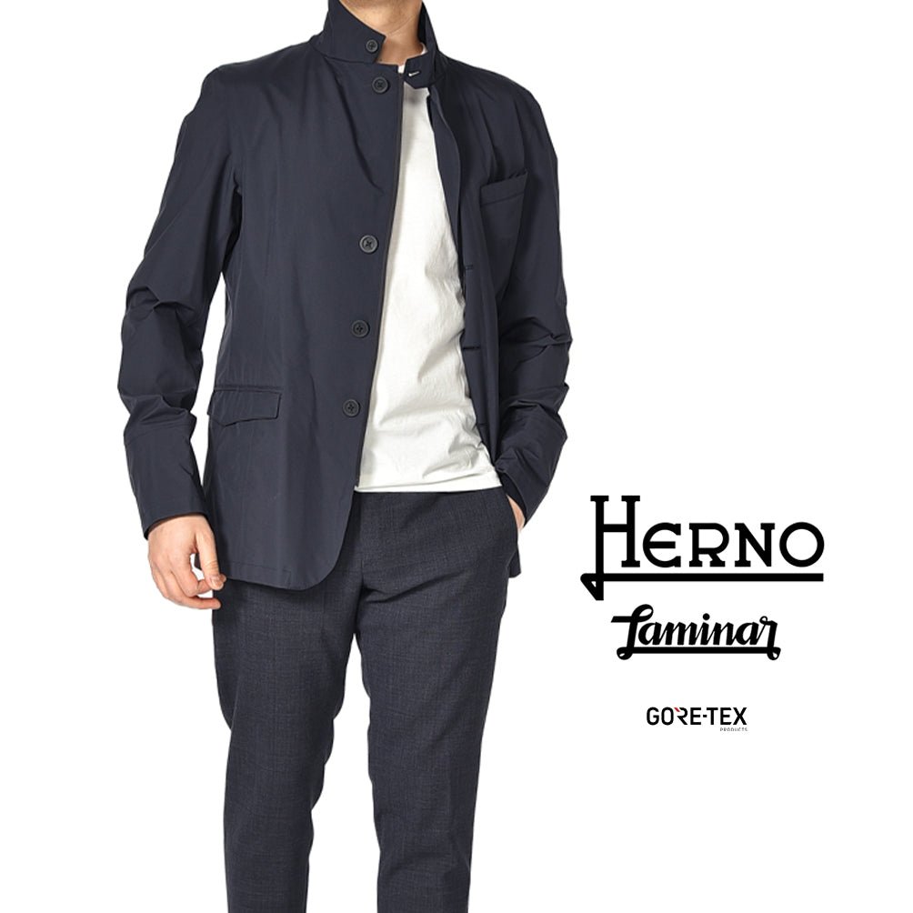Moo新品 HERNO メンズ50(XL) GORETEX スタンドカラージャケット