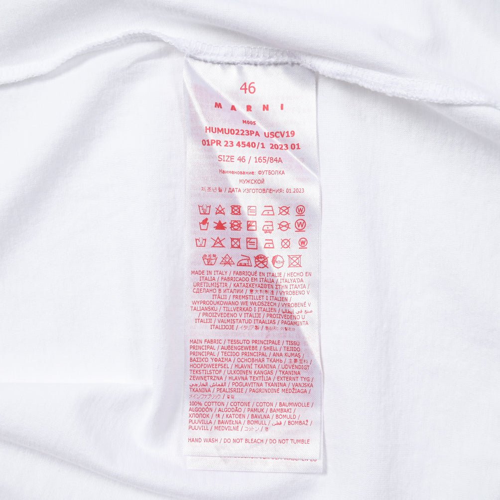 MARNI コットン100% クルーネック半袖バックプリントTシャツ / メンズ