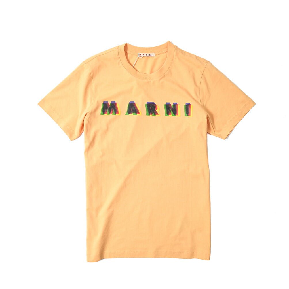 MARNI 3D MARNIプリントロゴ コットン100% 半袖クルーネックTシャツ 