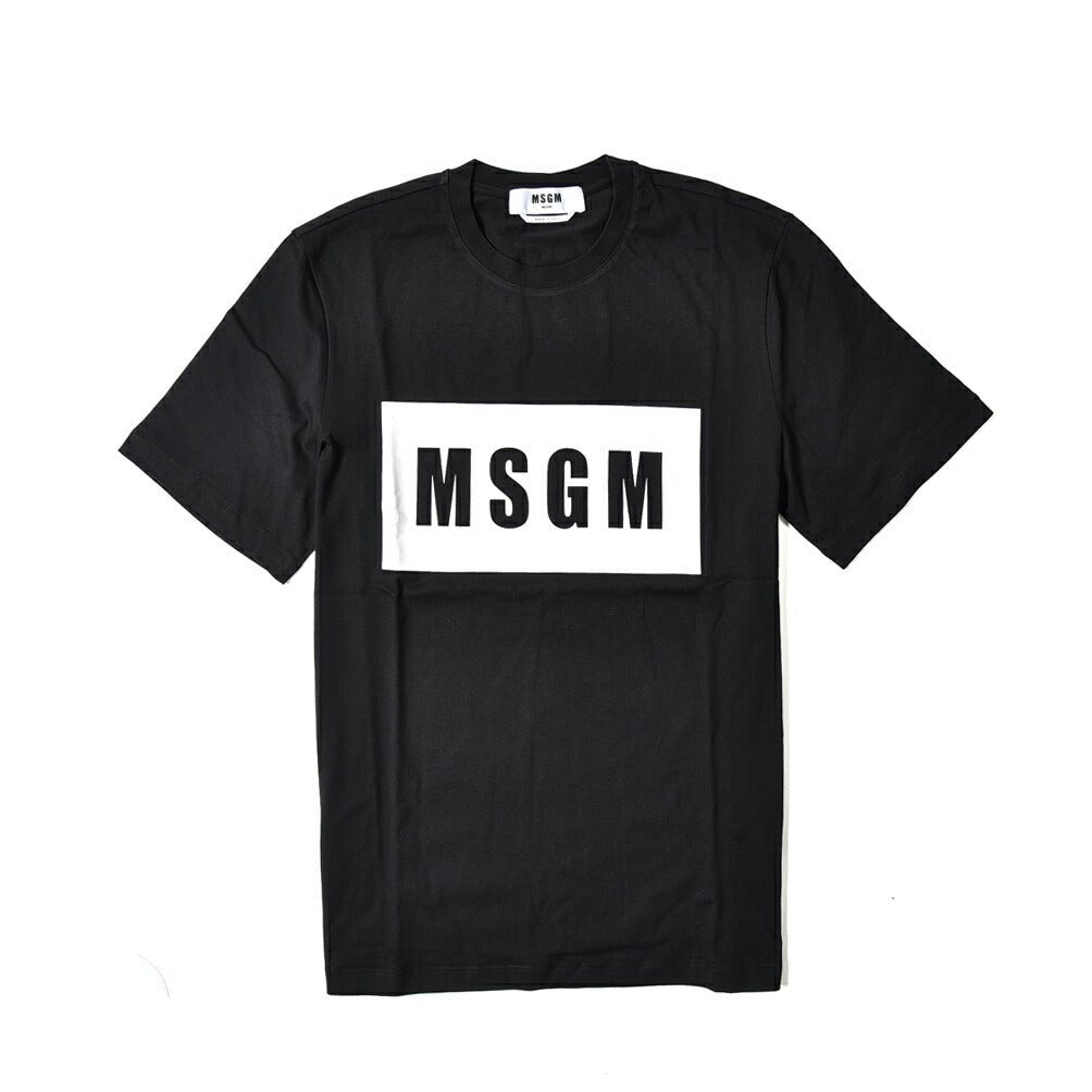 MSGM ロゴ コットンクルーネックTシャツ