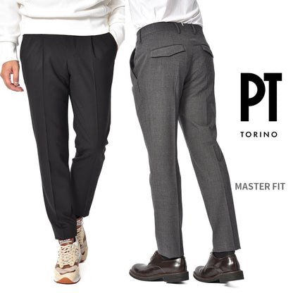 PT TORINO "MASTER FIT" ストレッチウール ワンタックスラックス｜GUARDAROBA MILANO OFFICIAL STORE