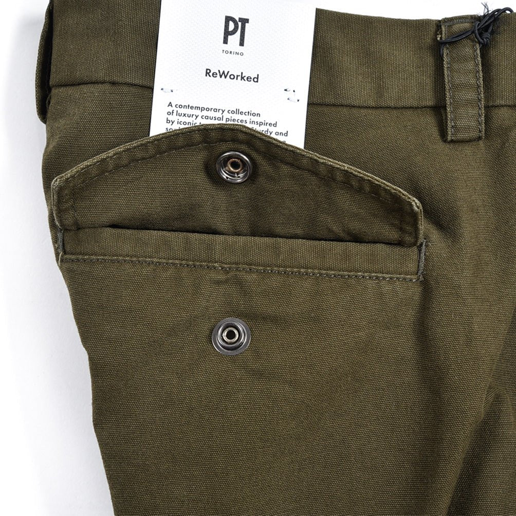 PT TORINO ReWorked "THE DESIGNER" コットン100% スリムカーゴパンツ (DELUXE COTTON)｜GUARDAROBA MILANO OFFICIAL STORE