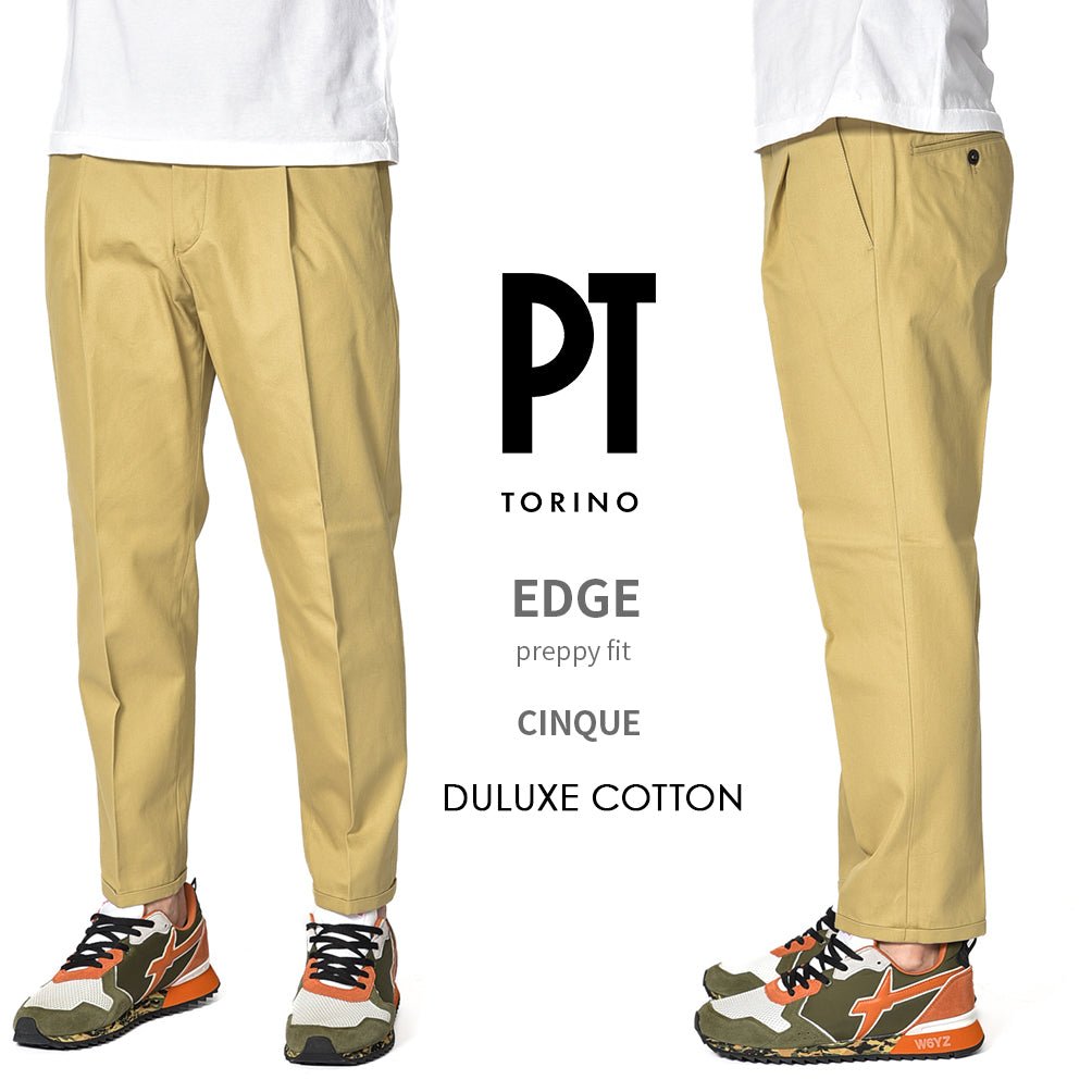 PT TORINO EDGE "CINQUE" コットン100% ワンタックスラックス｜GUARDAROBA MILANO OFFICIAL STORE