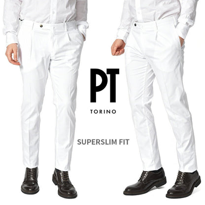 2023SS PT TORINO "SUPERSLIM FIT" ストレッチコットンリヨセル ワンタックチノスラックス｜GUARDAROBA MILANO OFFICIAL STORE