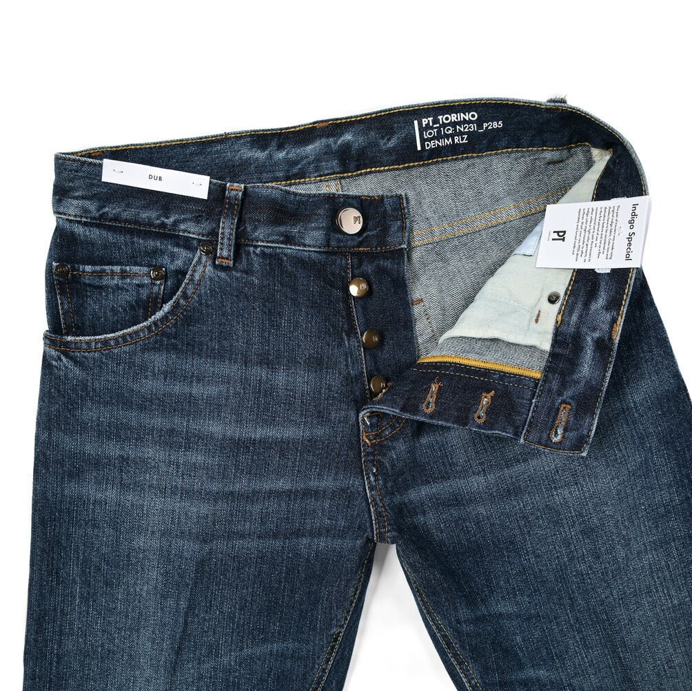 SALE｜PT TORINO DENIM Indigo Special DUB ストレッチデニムテーパードジーンズ