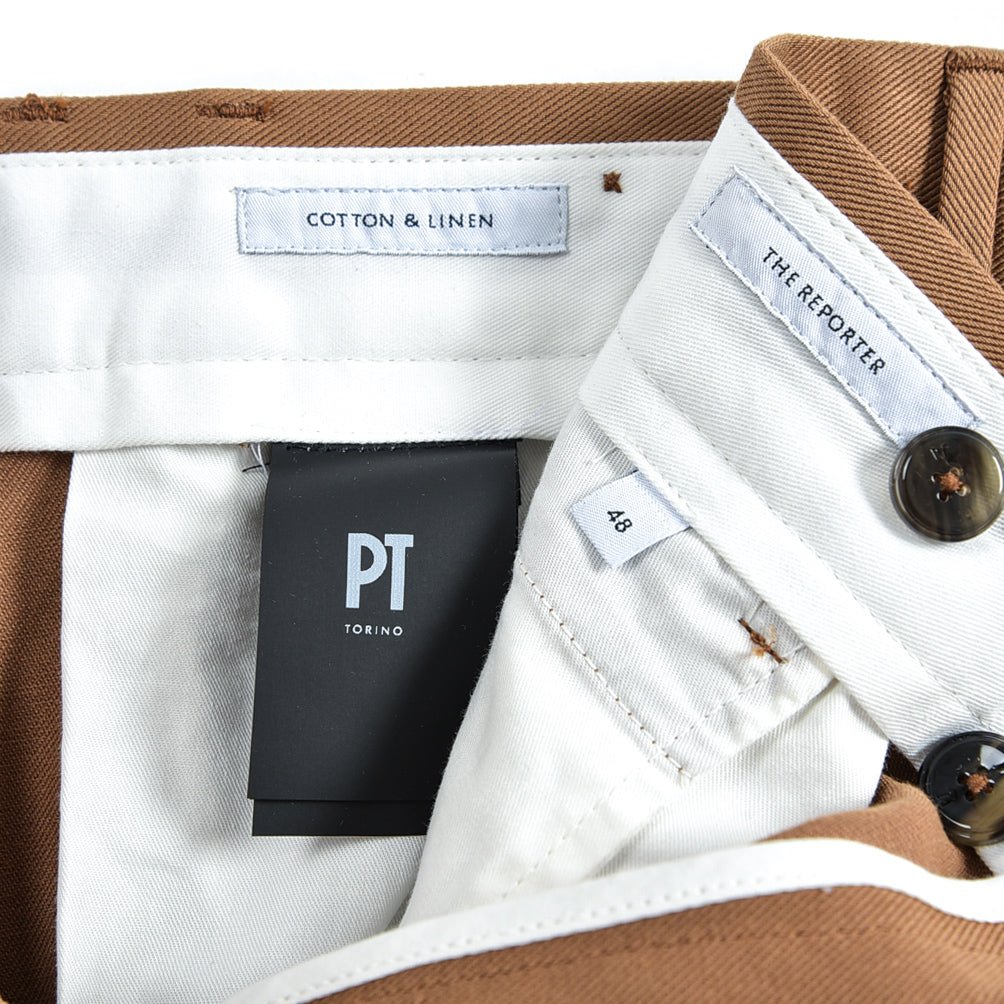 PT TORINO ReWorked "THE REPORTER" リネン混 ツータックスラックス｜GUARDAROBA MILANO OFFICIAL STORE