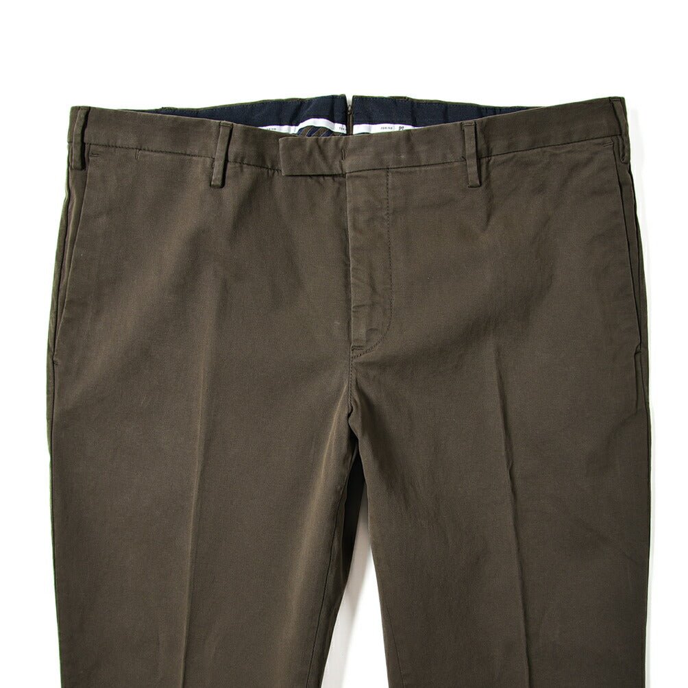 PT TORINO "SKINNY FIT" ストレッチコットン ノータックチノスラックス｜GUARDAROBA MILANO OFFICIAL STORE