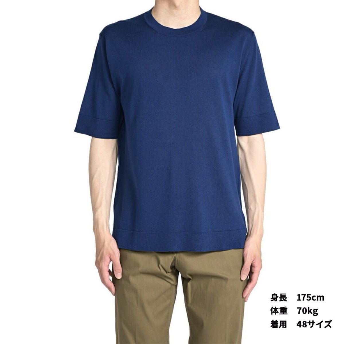 PT TORINO コットンシルク クルーネック半袖ニットTシャツ / メンズ