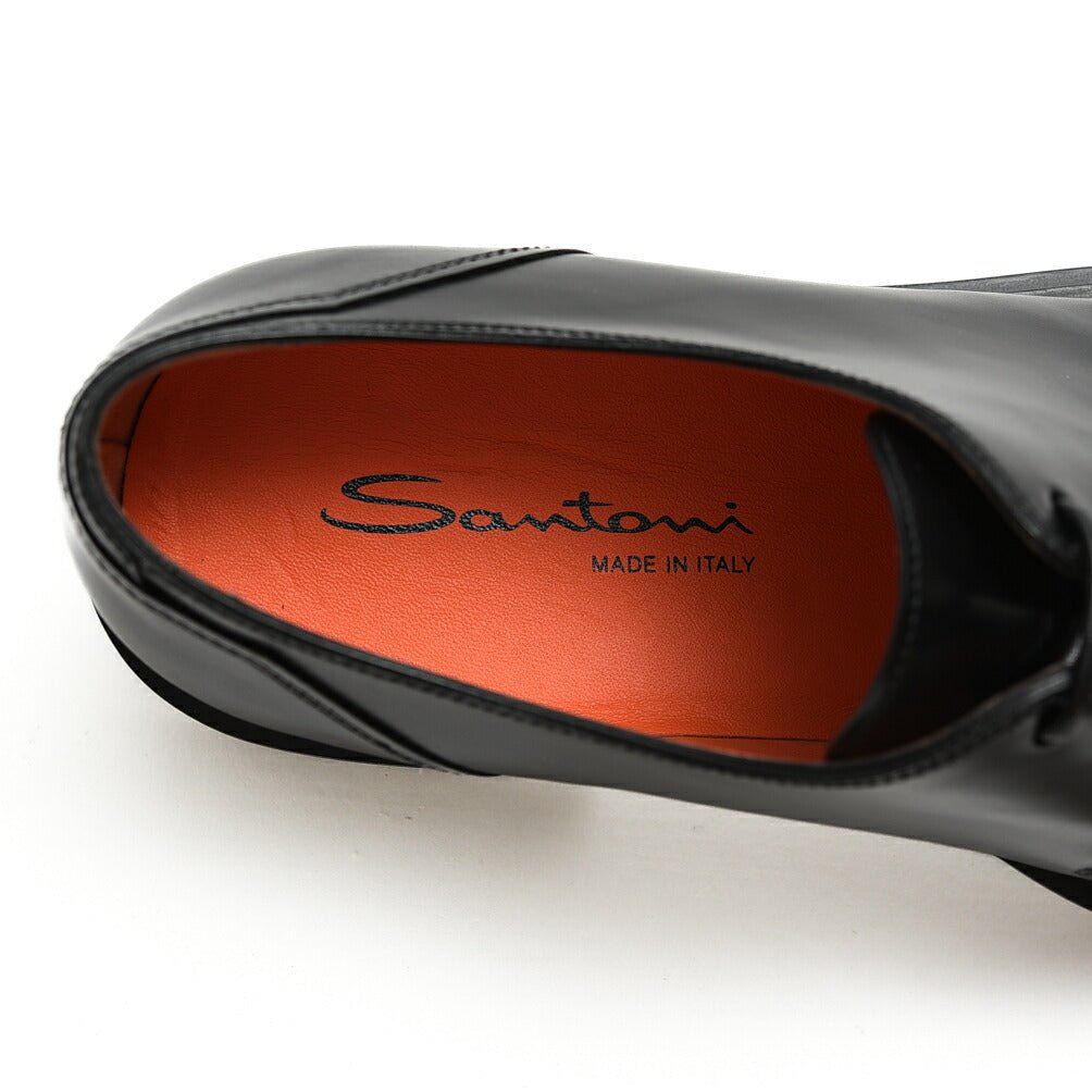 SANTONI アンティークドレザーレースアップダービーシューズ