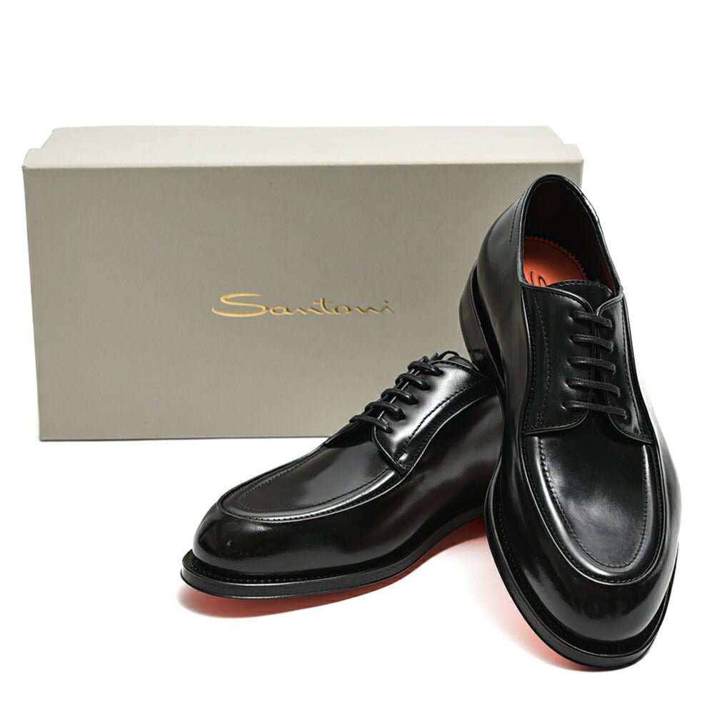 SANTONI "MCC017977" アンティークドレザーダービーシューズ｜GUARDAROBA MILANO OFFICIAL STORE