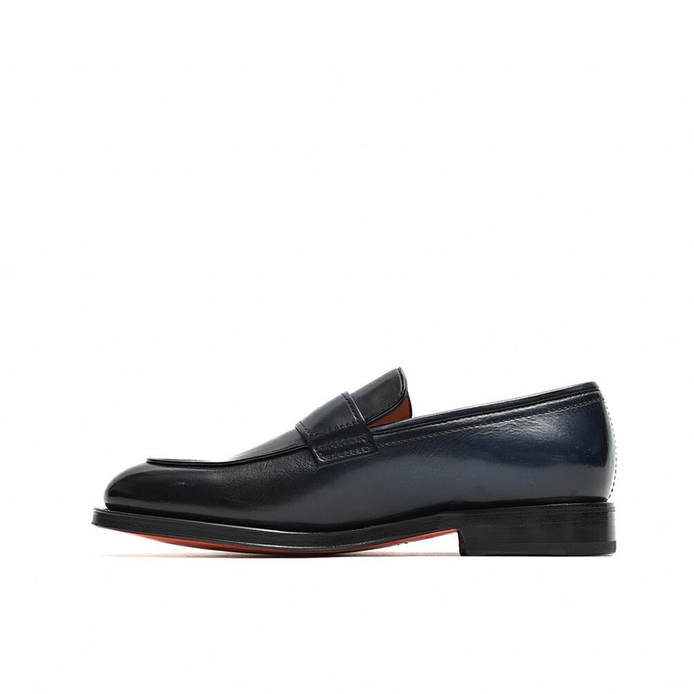 SANTONI アンティークドレザー ペニーローファー 