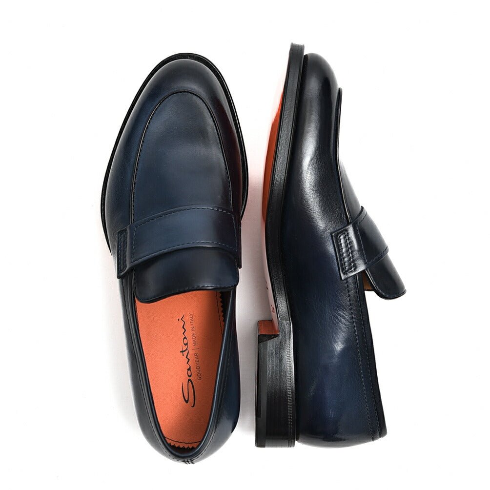 SANTONI アンティークドレザー ペニーローファー MCCO17745 / メンズ – GUARDAROBA MILANO OFFICIAL  STORE