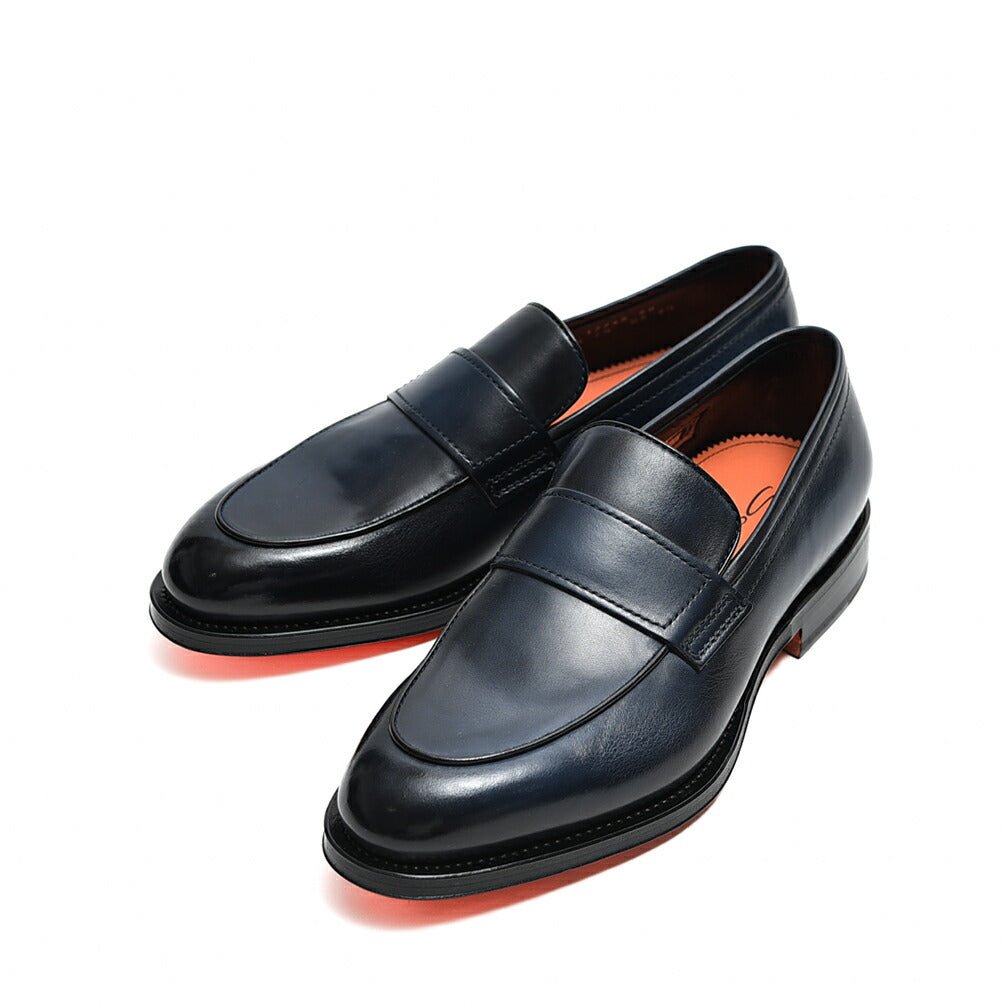 SALE｜SANTONI アンティークドレザー ペニーローファー MCCO17745