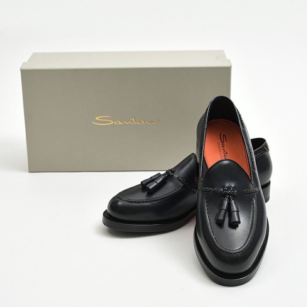 SANTONI アンティークドタッセルローファー 